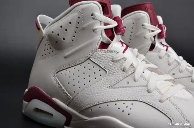 Rep TBK white 6 Air Maroon Retro Jordan 384664-116 0405